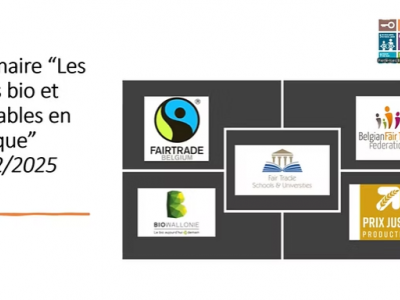 The webinar on the theme "Organic and Fair Trade Labels in Belgium" is now online!